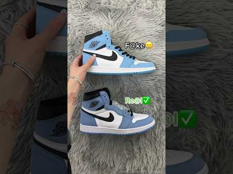 Real Vs Fake University Blue Jordan 1 💙 #sneakerhead #sneakers #viral