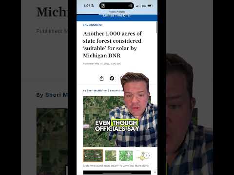 Michigan once again considering putting solar projects into Michigan forests.